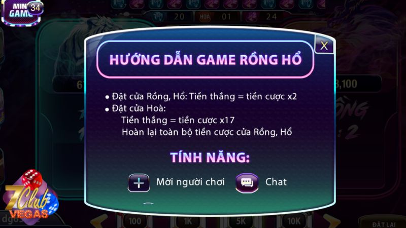 Luật chơi Rồng Hổ game slot tại cổng game 7Club vô cùng đơn giản